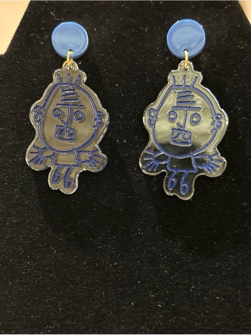 Blue Cartoon Dangle Earrings - Women Jewelry